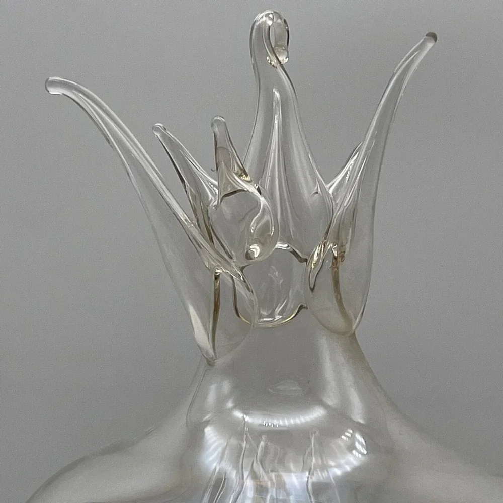 Set of 2‎ Vintage Hand Blown Iridecent Pineapple Ornaments